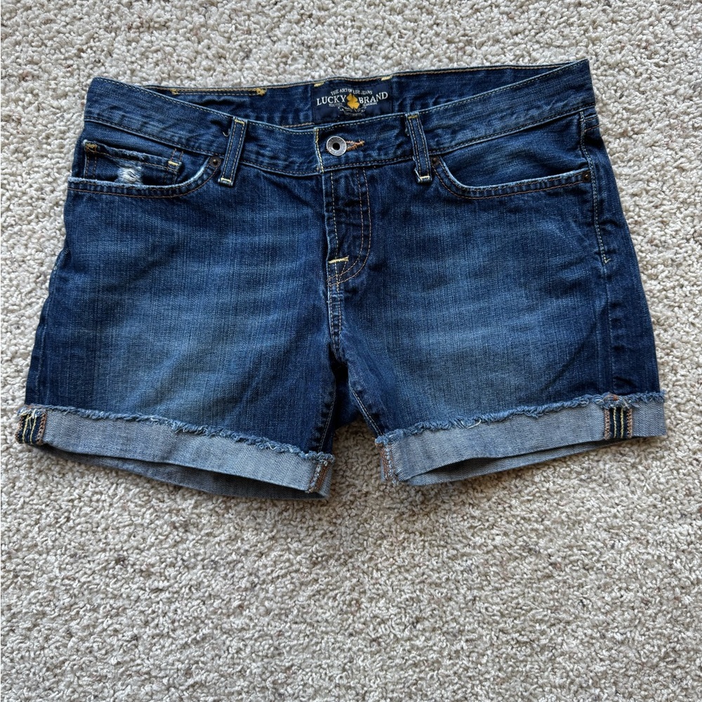 Lucky Brand Dark Blue Denim Jean Shorts
